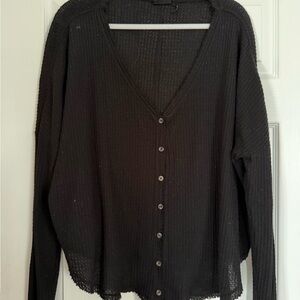 Urban Outfitters Black Knit Button Cardigan